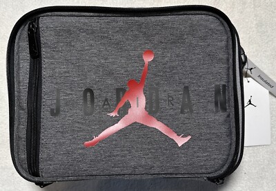 NIKE AIR JORDAN 新品未使用　ケース入り Nike Air Jordan Gray Red Insulated Lunch Box Removable Hard