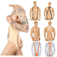 Men Mankini Thong Bodysuit Body Chest harness Leotard Underwear Jockstrap Body
