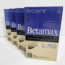 Sony Betamax L-750 Blank Tapes New/Sealed Lot Of 4