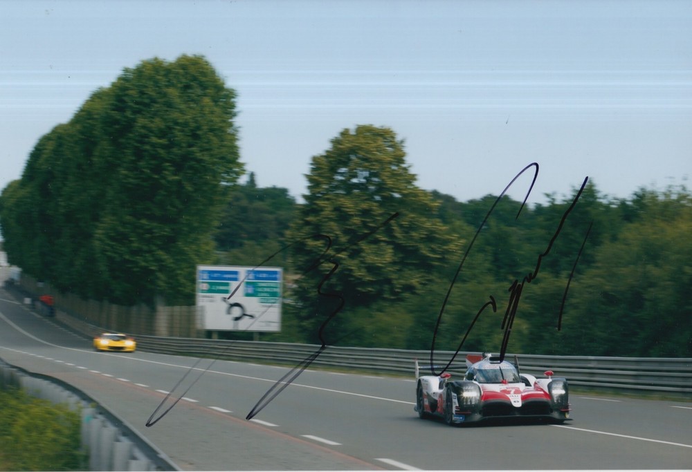 Lopez Kobayashi Signed Toyota 12x8 Photo 2018 Le Mans