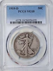 1919-D 50C Walking Liberty Half Dollar VG10 PCGS 56956439