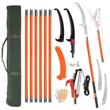 LEADZM Orange Fruit Picker – Stainless Steel and Rubber, Pole Tool Design