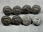 LOT x8 WW1 WWI USMC US Marine Corps Military Uniform Buttons Scovill 15 mm