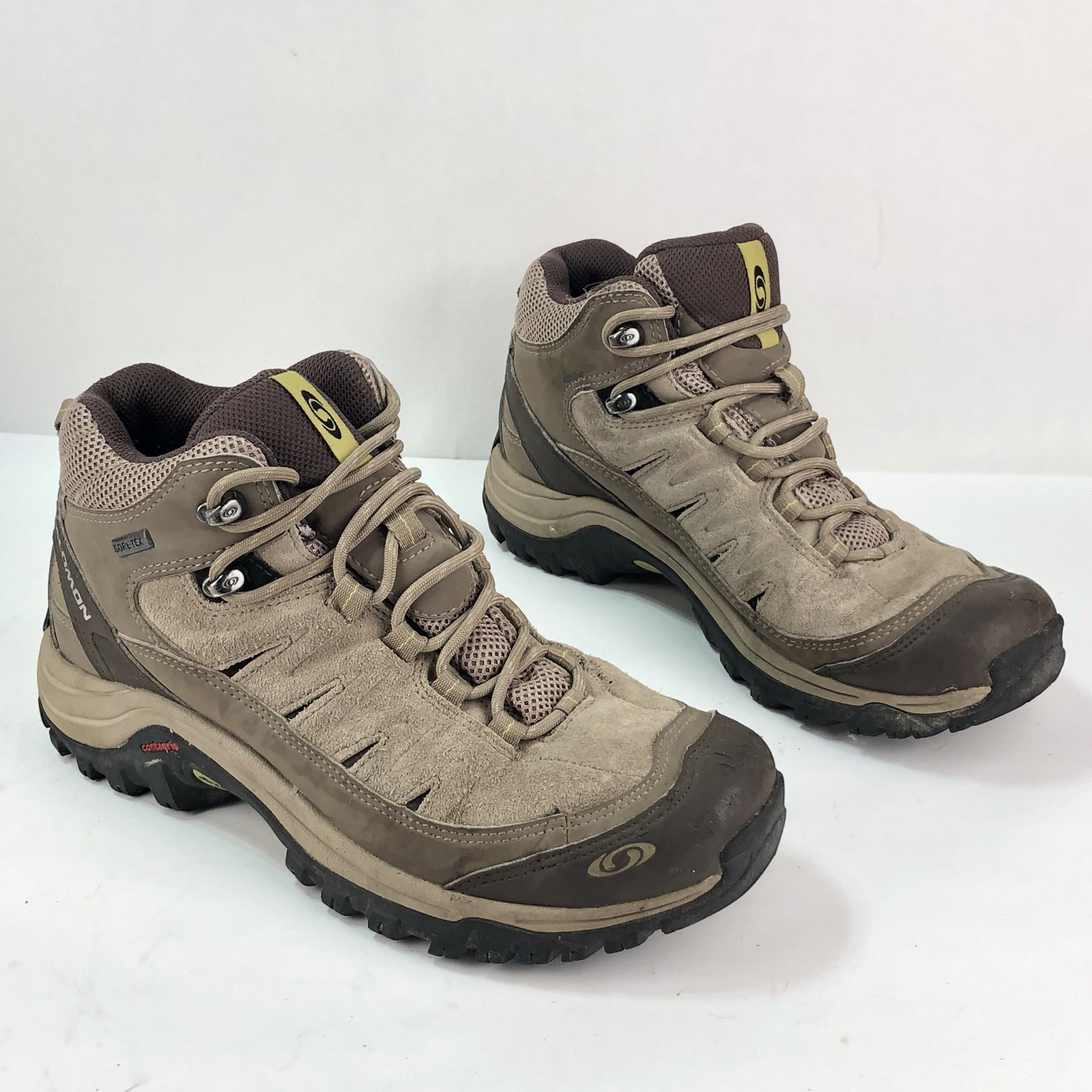 Stivali Salomon donna 7 Exit Peak Mid Gore Tex trekking trail marroni impermeabili