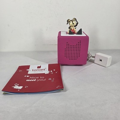 Tonies Toniebox Pink Audio Box Player With Charging Dock And Figure Tested