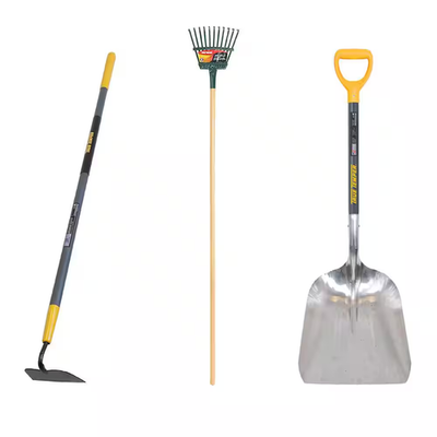 #ad #ad 3 Piece Garden Tool Set with Hoe Leaf Rake and Scoop Shovel for Landscaping an $72.09