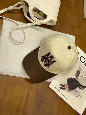 AMIRI Coffee Cream Color Block Baseball Cap