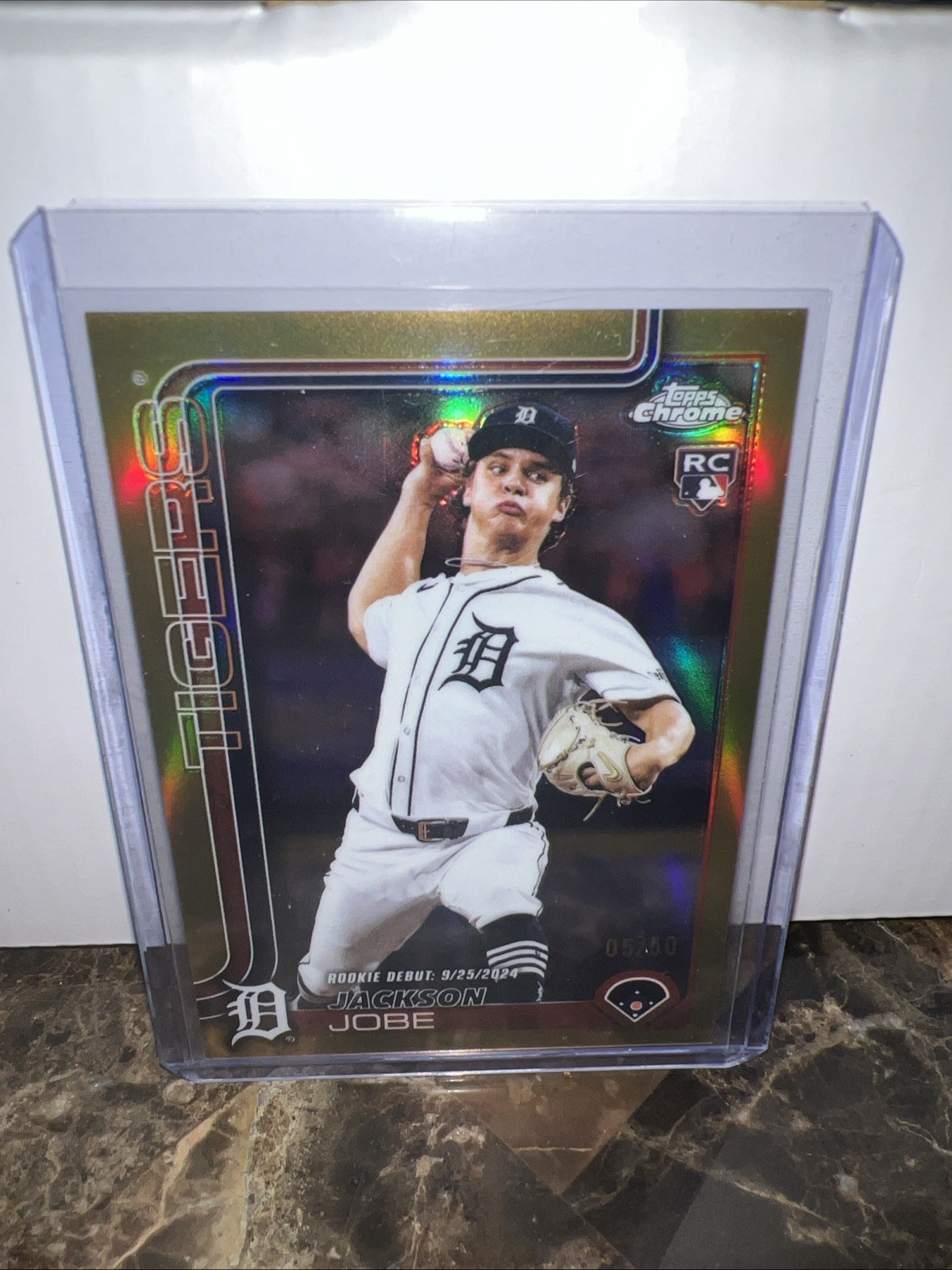 2025 Topps Chrome Update RC Jackson Jobe Debut Gold /50 Detroit Tigers