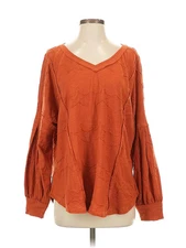 GiGio Women Orange Long Sleeve T-Shirt S