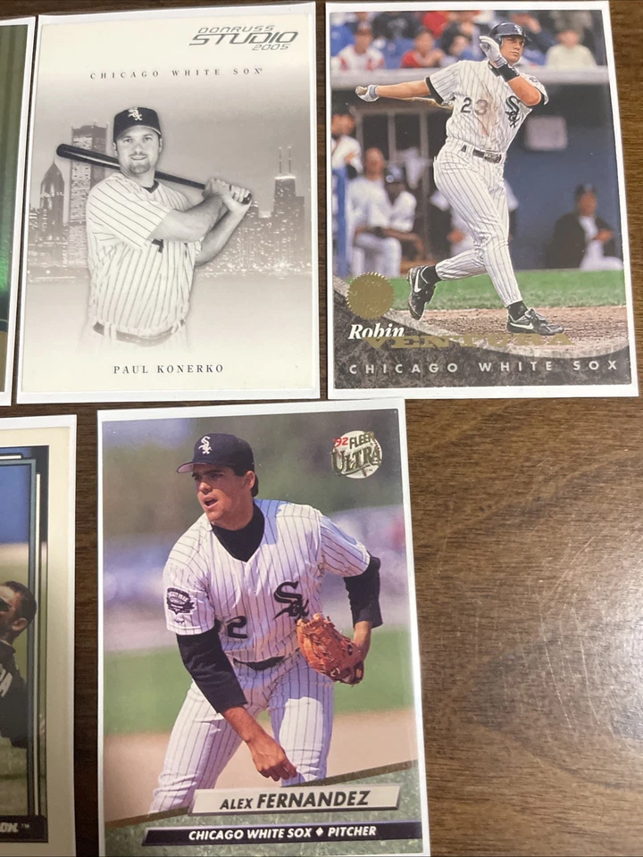 Tarjetas de béisbol con tarjetas del equipo de los Medias Blancas de Chicago Foto 4 de 4