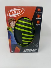 Nerf Weather Blitz Football All Weather Foam Color Black  Green New In Box
