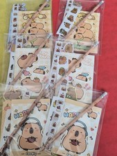 6 X Capybara Minibags Friendship Partybags With Mini Notebook, Pencil, Bookmark