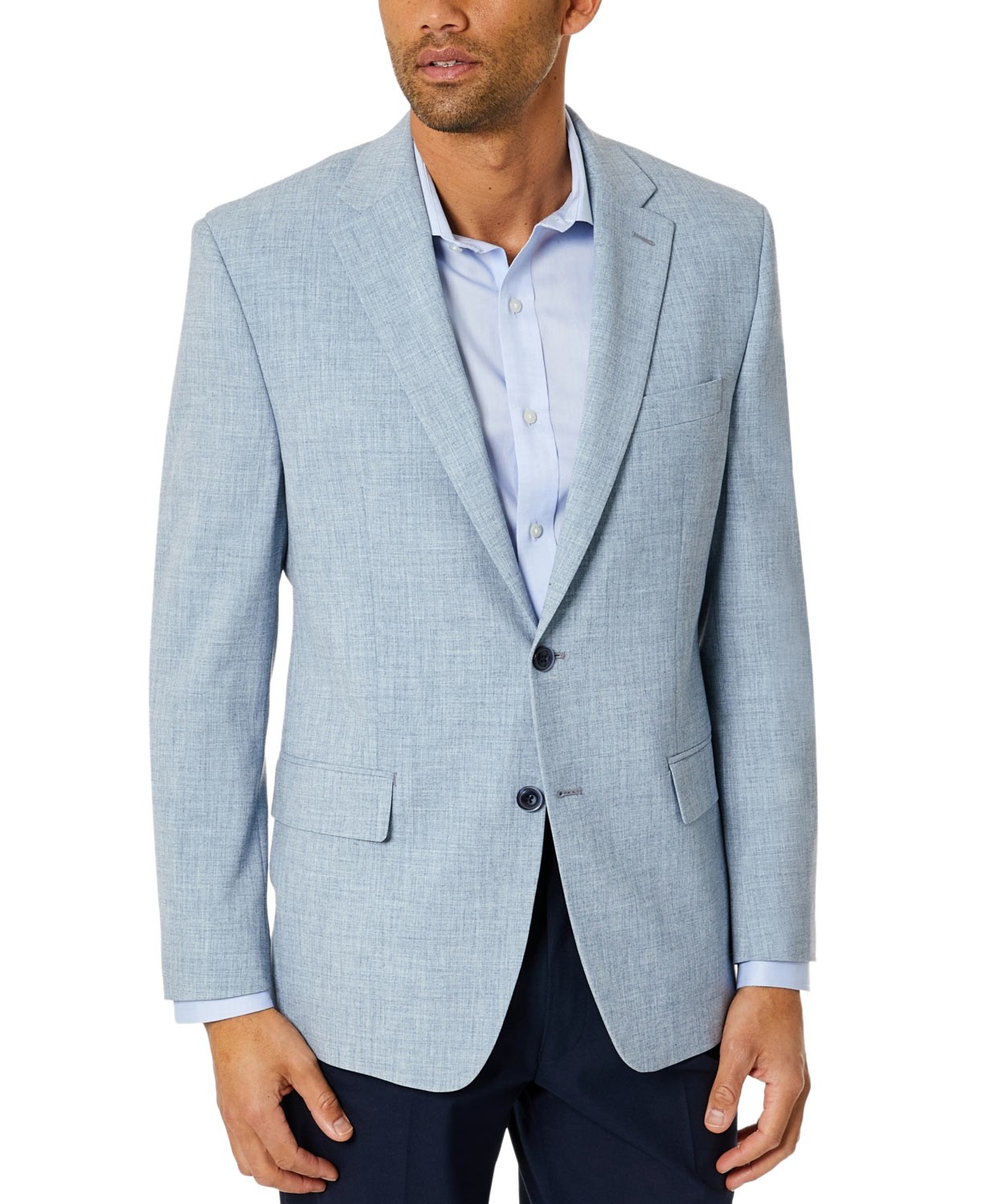 Мужское спортивное пальто классического покроя на двух пуговицах длиной 38 см синее NWT 295 8990₽