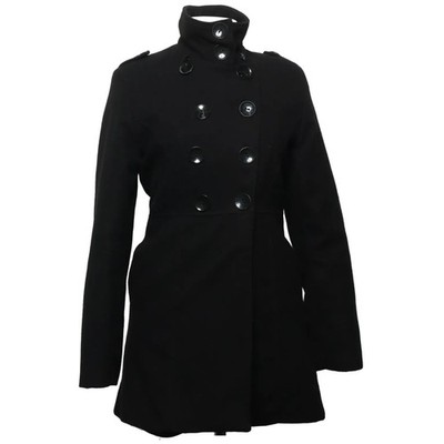 Young Collection, Mantel, Damen, Größe: 38, Schwarz, Einfarbig #XHJ