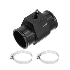 Universal Black Water Temp Joint Pipe Gauge Sensor Radiator Hose Adapter With Ad