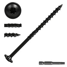 25 Pcs 14 x 4 In Black Epoxy Structural Timber Deck Lag Screws Star Bit