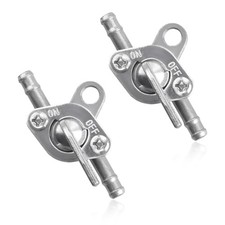 2PCS Inline Fuel Tank Tap Valve, 6mm Motorcycle Inline Gas Fuel Petcock Shut