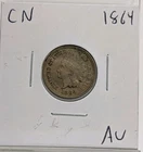 1864-P Philadelphia Copper Nickel Indian Head Cent IHC AU Almost Uncirculated