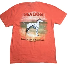Vintage Sea Dog T Shirt Size M Salmon Puerto Rico NWT NOS  Comfort Colors