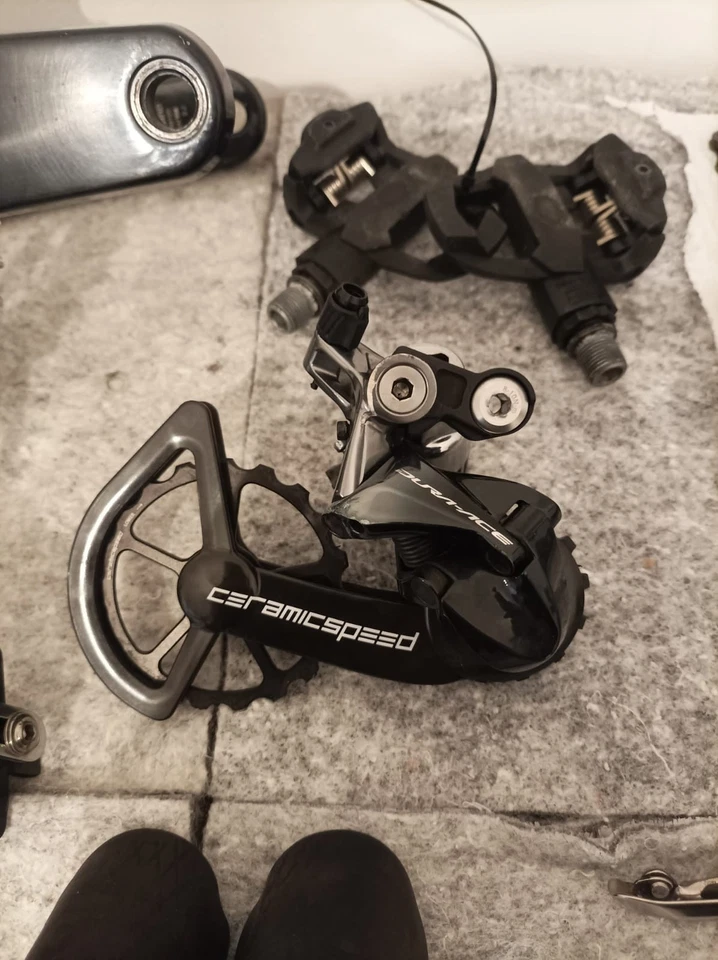 Shimano Dura Ace R9100 groupset 11 speed road bike black/silver CERAMICSPEED - Immagine 4 di 4