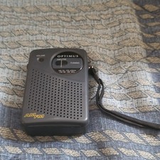 Optimus 12-794 AM/FM Pocket Radio Gray Wrist Strap Portable Receiver