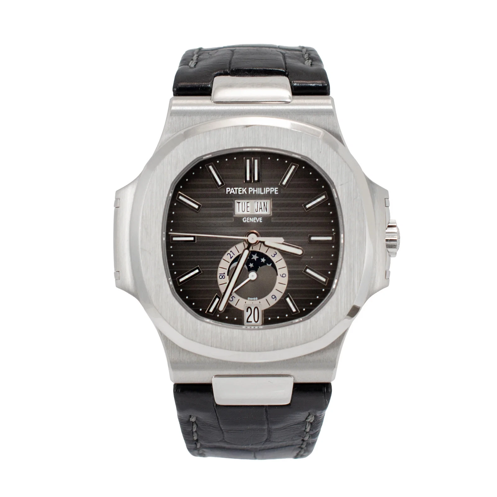 Patek Philippe — 2018 Patek Philippe Nautilus 40.5mm 5726A-001 Annual Moon Phase Steel Watch