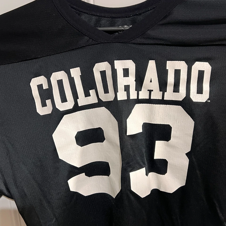 Camiseta de fútbol americano vintage Champion Colorado Buffs CU #93-TALLA XL Darius Holland EE. UU. Foto 3 de 4