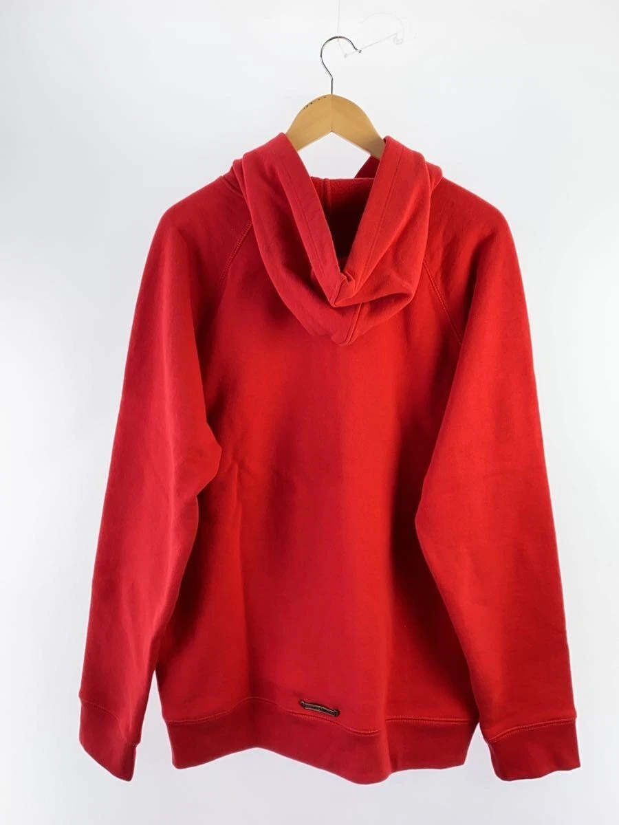 Felpa con cappuccio Chrome Hearts XL cotone rosso tinta unita usata