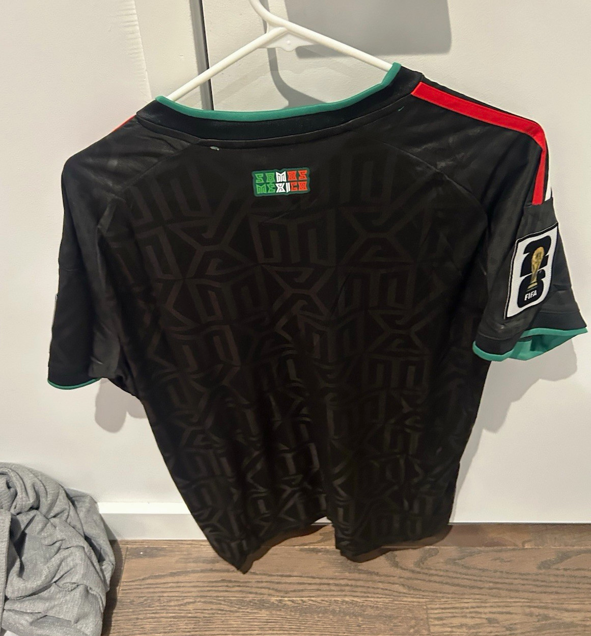 adidas Mexico National Team Soccer Jersey - Black Green Red White FIFA Patch