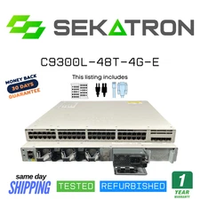 🔀 Cisco C9300L-48T-4G-E Catalyst Switch • 48× 1G RJ45 • 4× 1G SFP • Tested ⚡