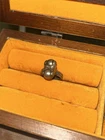 Vintage Mexican Double Sphere Ring, 1930s Mexico Silver tone  Orb