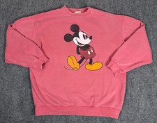 Vintage Walt Disney World Sweatshirt Adult Large Red Mickey Mouse Crewneck 90's