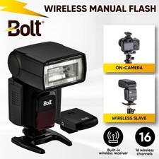 Bolt VD-410 Manual Camera Flash Canon - Nikon New In Box Sealed
