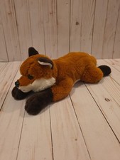 FAO Schwarz Fox Plush Laying Down Realistic 13  Stuffed Animal 2020