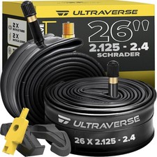 26" Bike Inner Tubes 26 x 2.125, 2.25, 2.30, 2.40 - Set of 2  Bicycle Tubes