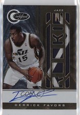 2010 Totally Certified Rookie Gold Signatures 14/25 Derrick Favors #165 Auto 5a1