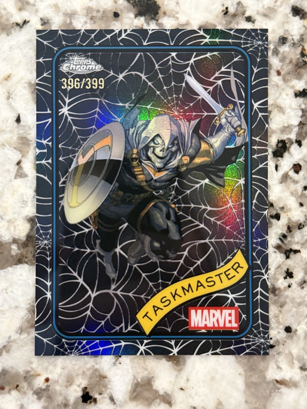 2025 Topps Chrome Marvel Taskmaster Spider Web Refractor /399 #17