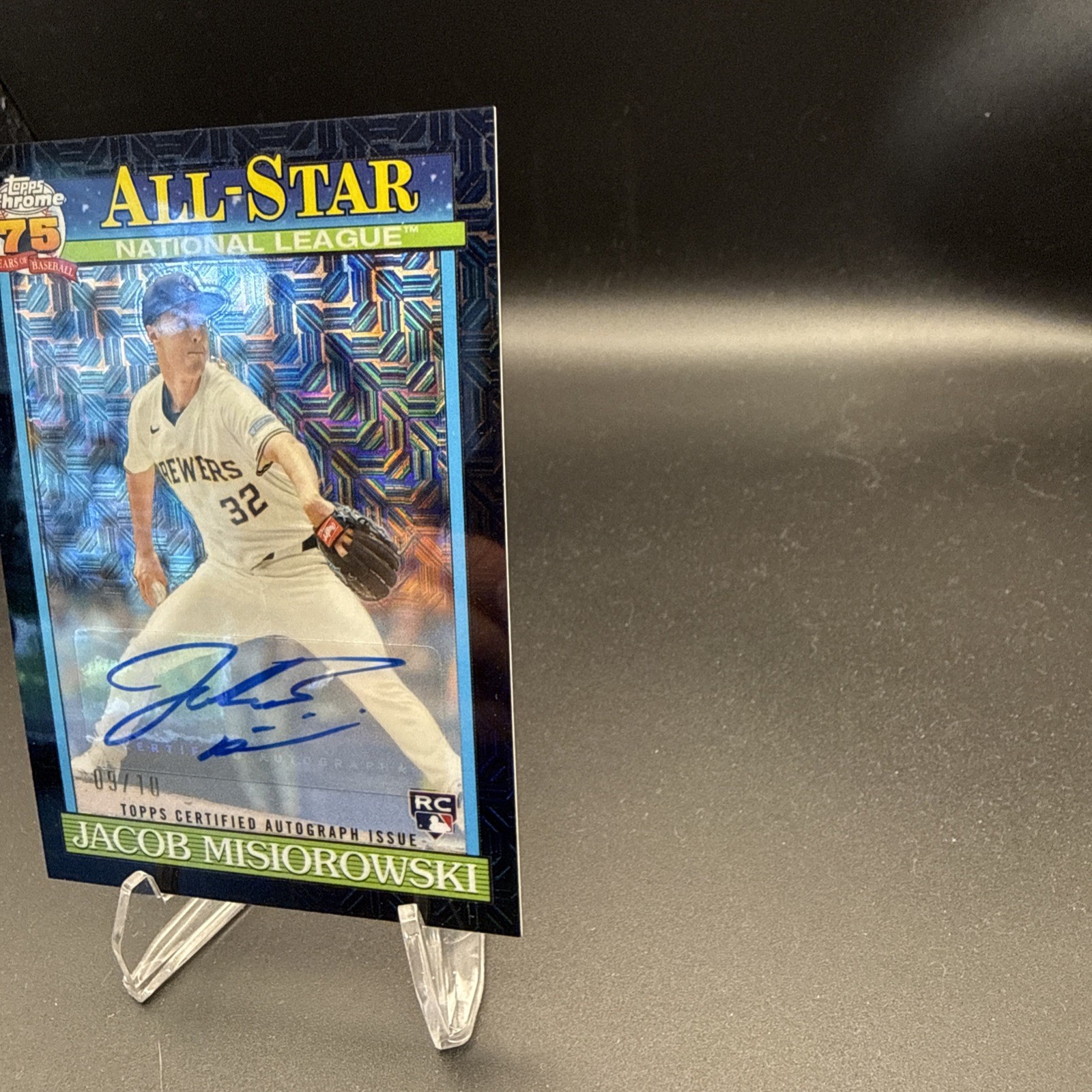 2026 Topps Series 2 chrome Jacob Misiorowski #91ASC-49 Auto Black Refractor /10 view 4