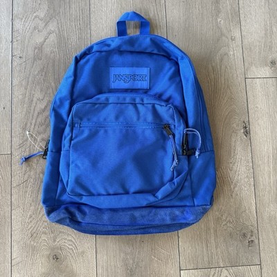 JanSport Blue Backpack TVP7 Blue Suede Leather Bottom Rare Sample | eBay
