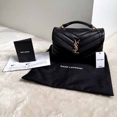 Yves Saint Laurent LouLou in Small Schwarz Gold YSL Lou Lou Tasche | Fullset