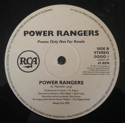 The Mighty Morph'n Power Rangers - Power Rangers (The Official Single) (12'', ...