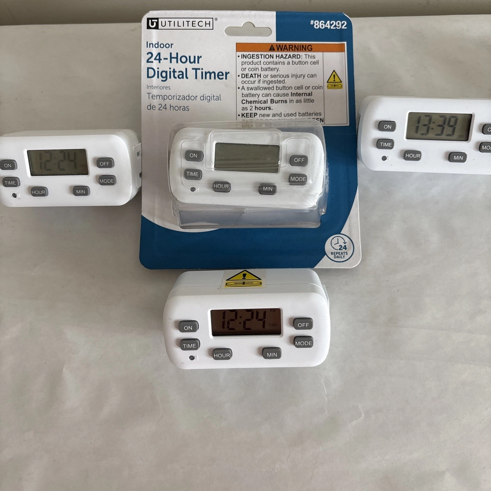 Utilitech 15a 125V Indoor 1 Outlet Program Countdown Digital Lightning Timer