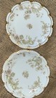 Set Of two vintage Haviland Limoges France Floral Dessert Plates