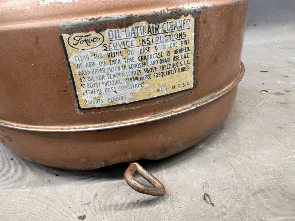 1949-1952 Ford Mercury Flathead Oil Bath Air Cleaner Custom Deluxe Shoebox Tudor - Image 2 of 4