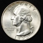 1950-S Washington Silver Quarter San Francisco Mint Choice Uncirculated BU+