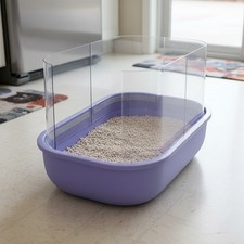 4-Piece Cat Litter Splash Guard Set - Modern Protective Shields 15x11.5 in 