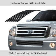 For 2007-2014 Ford Expedition Bumper Black Billet Grille Grill Insert