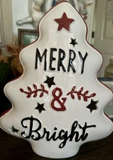Christmas Tree-Ceramic-light Up  "Merry & Bright”