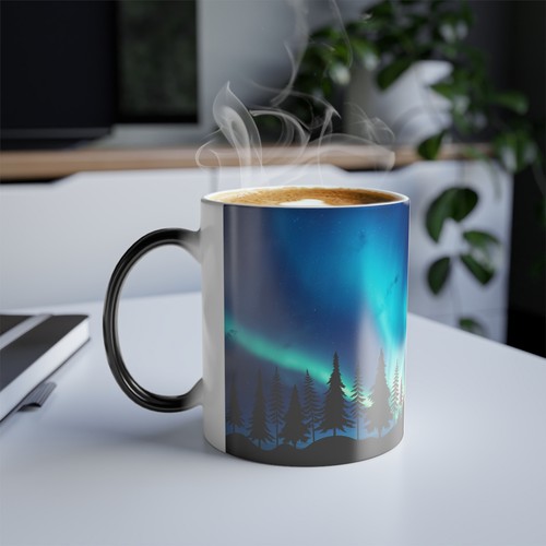 Neu Northern Lights 11 Unzen Farbwechsel Becher Hitzeempfindlich Aurora Geschenk Tasse - Bild 6 von 6