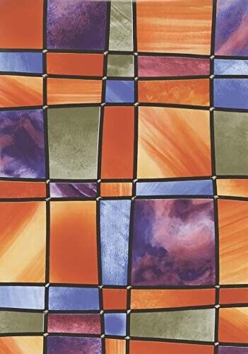 STICKYBACK STAINED GLASS WINDOW 2mX67.5cm COVERING SELF AD VINYL FILM FAB11806 - Picture 13 of 13